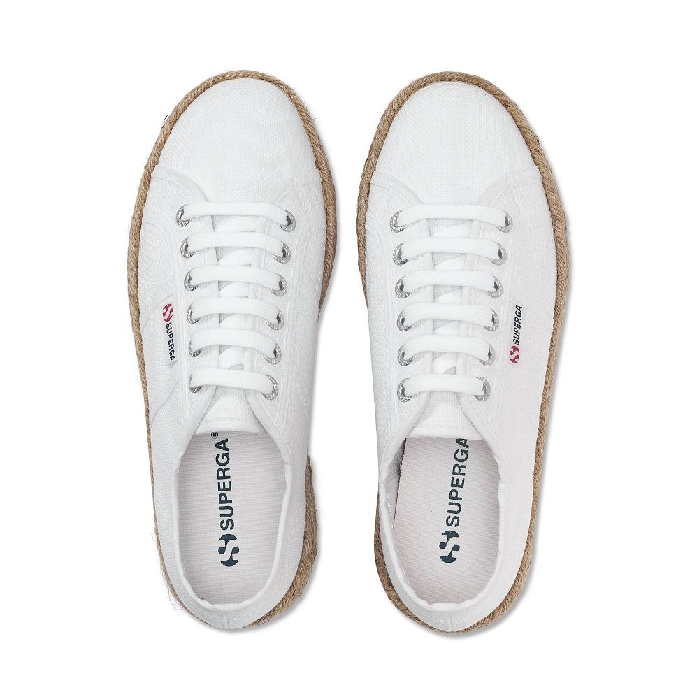 Superga 2790 Rope White Platform Sneakers - Women's Sneakers USA | US8940132